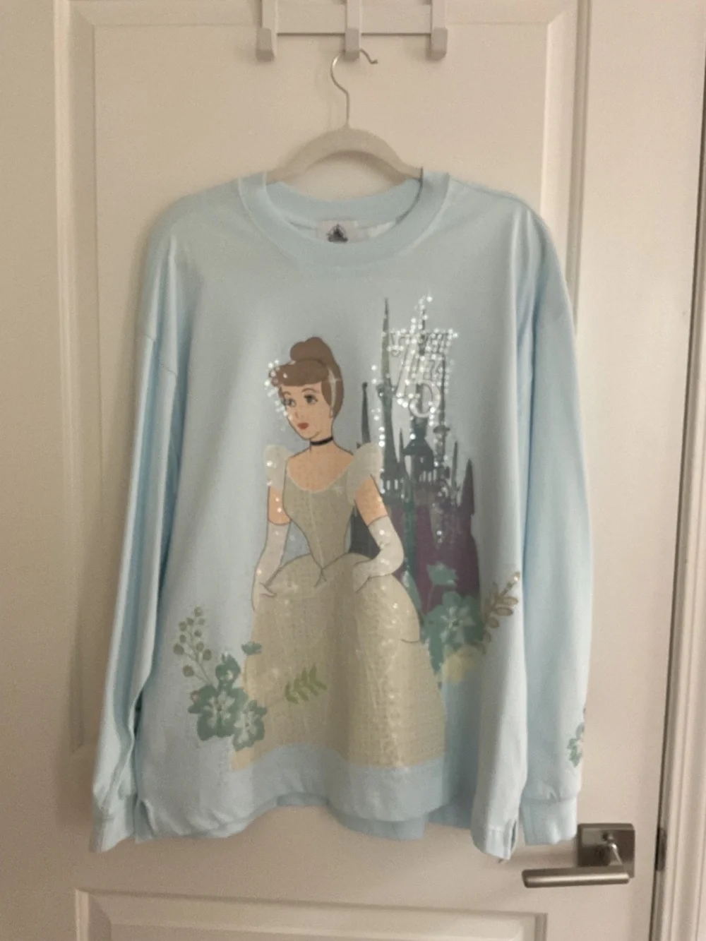 2025 Disney Parks Cinderella 75th Anniversary Long Sleeve Shirt W/ Sequins - Picture 2 of 7